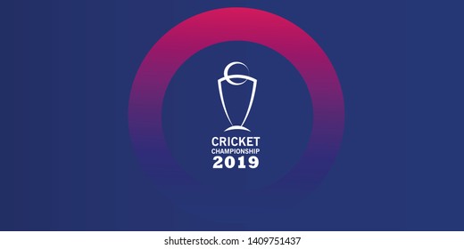 Cricket game 2019. Vector illustration