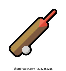 Cricket game icon vector on white background