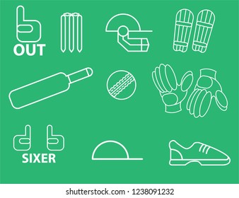 cricket game icons 