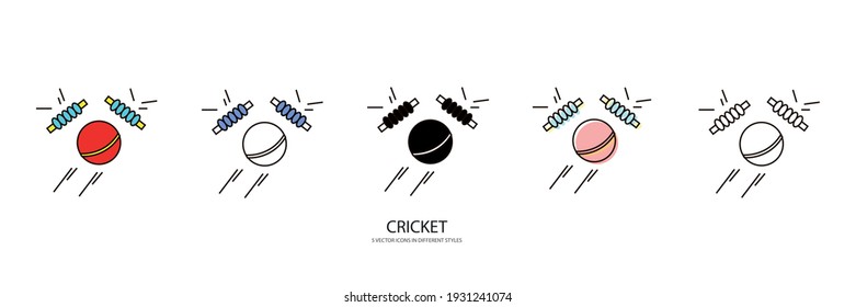 cricket game vector type icon