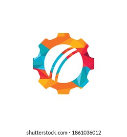 Cricket gear vector logo design template.	