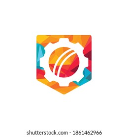 Cricket gear vector logo design template.	