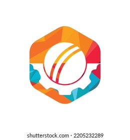 Cricket gear vector logo design template.	