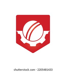 Plantilla de diseño del logotipo vectorial de los equipos de cricket.	