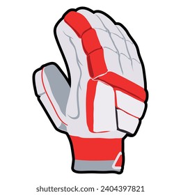 cricket glove illustration vector isolated