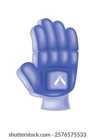 Cricket gloves and ball vector