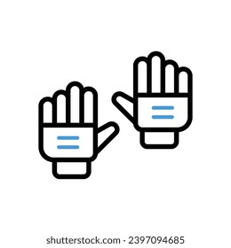 Cricket Gloves Icon vector stock illustration