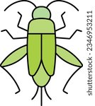 Cricket grass chapuline insect bug Outline