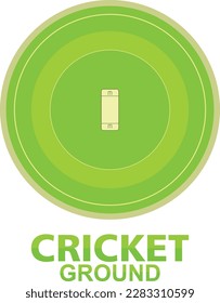 CRICKET GROUND GREEN VECTOR EPS.10