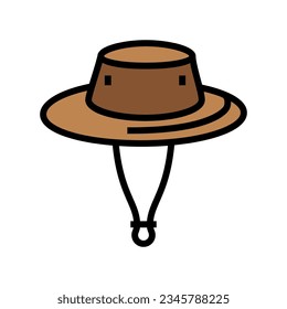 vector de color de la tapa de cricket. signo de gorra de cricket. ilustración de símbolo aislado