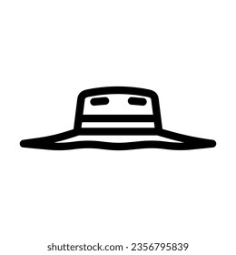 cricket hat cap line icon vector. cricket hat cap sign. isolated contour symbol black illustration