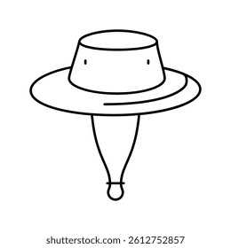 cricket hat cap line icon vector. cricket hat cap sign. isolated contour symbol black illustration