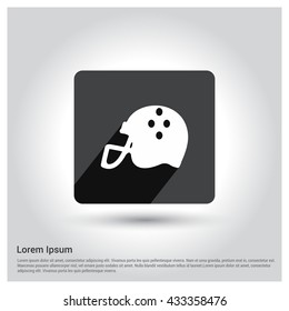 Cricket helmet icon 