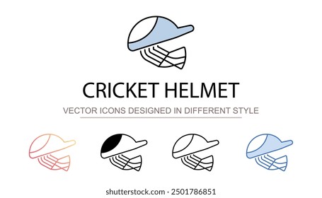 Cricket Helmet icon design with white background stock illustration