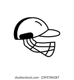 Cricket Helmet icon vector stock illustration
