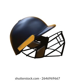 Cricket Helmet illustration on white background vol 02