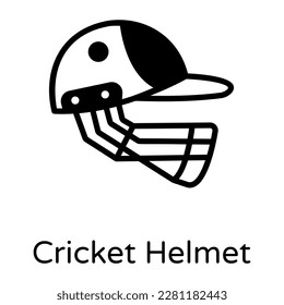 Cricket-Helm, solide Symboldesign 