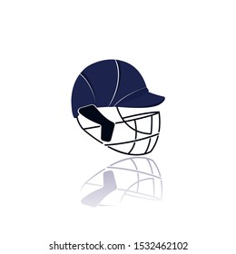 Cricket helmet vector icon design. Creative helmet for Cricket Championship concept.