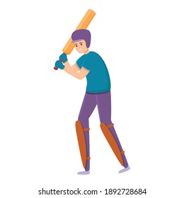 Cricket holiday game icon. Cartoon of cricket holiday game vector icon for web design isolated on white background