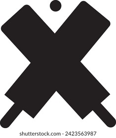 cricket icon black background vector asset