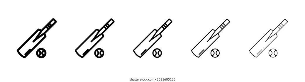 Cricket icon in black. Vector illustration for graphic design