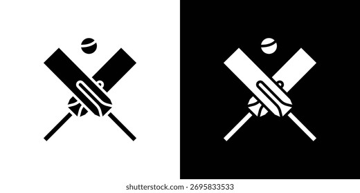 Elemento de diseño de concepto de icono de cricket. iconos de pictograma.