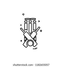 Cricket icon design vector
