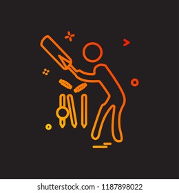Cricket icon design vector