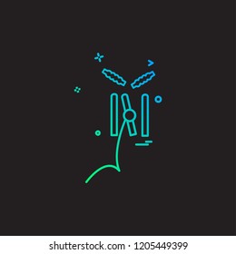 Cricket icon design vector