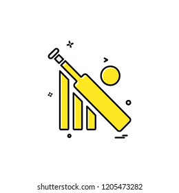 Cricket icon design vector