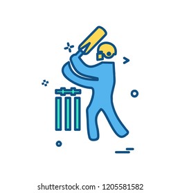 Cricket icon design vector