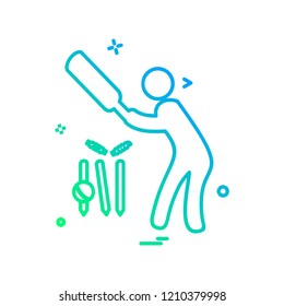Cricket icon design vector