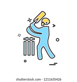 Cricket icon design vector