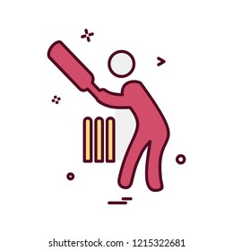 Cricket icon design vector