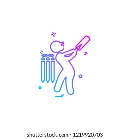Cricket icon design vector