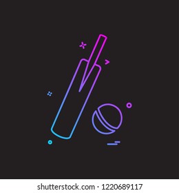 Cricket icon design vector