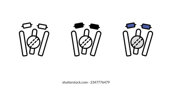 Cricket icon design with white background stock illustration