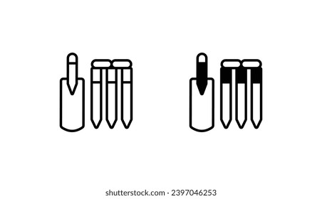 Cricket icon design with white background stock illustration