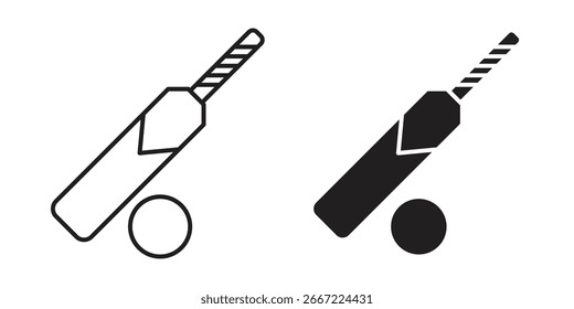 Cricket-Symbol. doodle-Grafikvektoren
