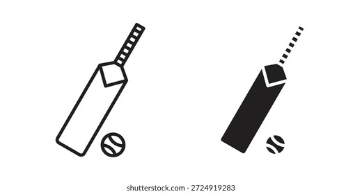 Icono de cricket plano y colección de carrera para ui ux trabajo.