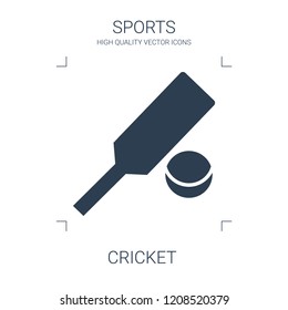 cricket icon. high quality filled cricket icon on white background. from sports collection flat trendy vector cricket symbol. use for web and mobile
