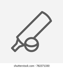 Cricket icon line symbol. Isolated vector illustration of wicket sign concept for your web site mobile app logo UI design.