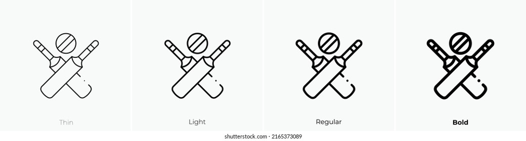 cricket icon. Linear style sign isolated on white background. Vector illustration.