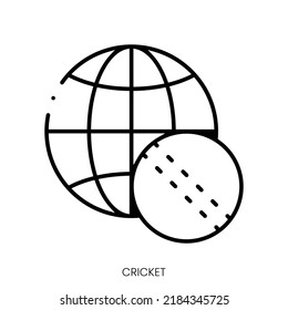 cricket icon. Linear style sign isolated on white background. Vector illustration