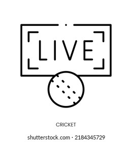 cricket icon. Linear style sign isolated on white background. Vector illustration
