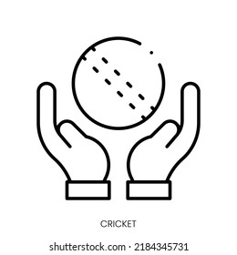 cricket icon. Linear style sign isolated on white background. Vector illustration