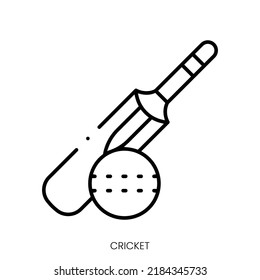 cricket icon. Linear style sign isolated on white background. Vector illustration