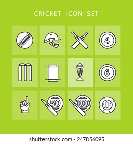 Cricket Icon Set