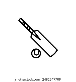 Cricket Icon Set Sport Illustrations for Athletic and Recreational Use