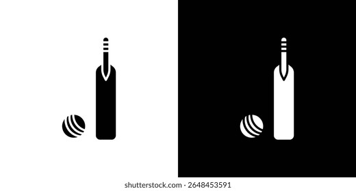 Cricket icon symbol collection. Flat vector stock illustration.